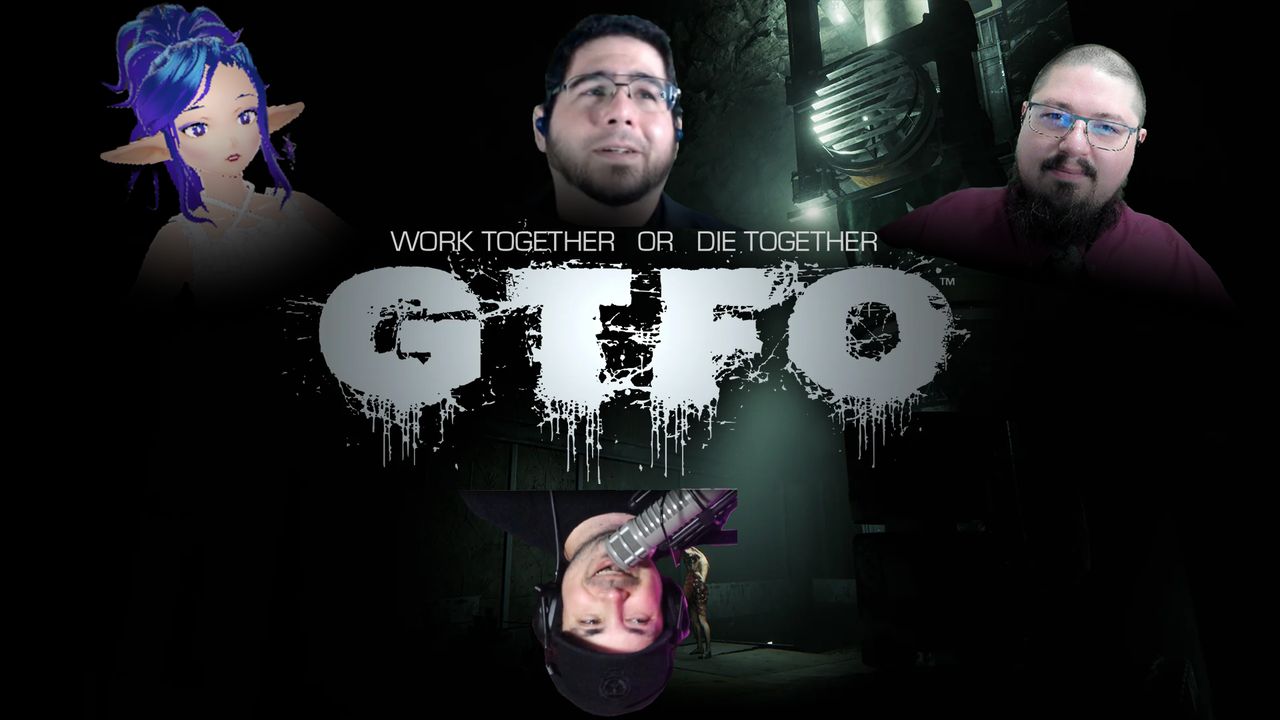 GTFO promo poster with the four-person co-op crew.